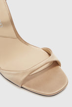 Load image into Gallery viewer, Nude satin sandal with ankle strap