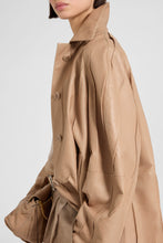 Load image into Gallery viewer, Plissé Real Leather Coat