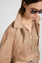 Load image into Gallery viewer, Plissé Real Leather Coat