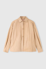 Load image into Gallery viewer, Plissé Leather Shirt-Jacket