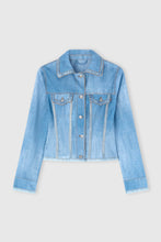 Load image into Gallery viewer, Georgette Silk Jacket with Denim Effect