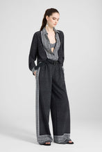 Load image into Gallery viewer, Crepe De Chine Silk Shirt with Scarf Print And Crystals