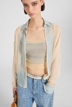 Load image into Gallery viewer, Silk Chiffon Shirt with Scarf Print