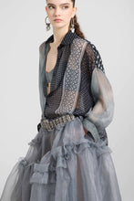 Load image into Gallery viewer, Patchwork Printed Silk Chiffon Shirt