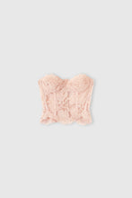 Load image into Gallery viewer, Structured Bustier Top in Rebrodé Lace