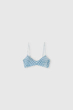 Load image into Gallery viewer, Deconstructed Silk Bra with White Polka Dots