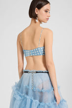 Load image into Gallery viewer, Deconstructed Silk Bra with White Polka Dots