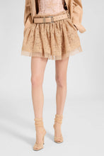 Load image into Gallery viewer, Embroidered Tulle Mini Skirt with Hand-Made Rose Crown