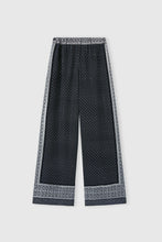 Load image into Gallery viewer, Bandana Print Silk Palazzo Trousers with Hand-Applied Crystals