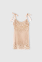 Load image into Gallery viewer, Slip Dress in Plumetis Tulle with Crystals And Bow Straps