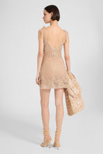 Load image into Gallery viewer, Slip Dress in Plumetis Tulle with Crystals And Bow Straps