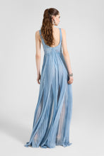 Load image into Gallery viewer, Long Silk Dress with Rebrodè Lace