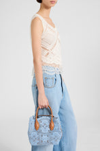Load image into Gallery viewer, Mini Margot Blue in Raffia Lace Maiolica