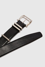 Load image into Gallery viewer, Black Belt in Calfskin with Loop Buckle