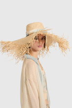 Load image into Gallery viewer, Wide-Brim Hat with Bandana Scarf