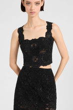 Load image into Gallery viewer, Tile Lace Top with Crystals