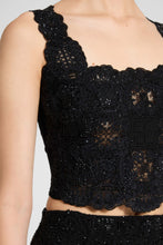 Load image into Gallery viewer, Tile Lace Top with Crystals