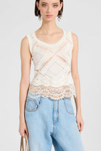 Load image into Gallery viewer, Sleeveless Top with Valenciennes Lace