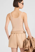 Load image into Gallery viewer, Sleeveless Viscose-Blend Tank Top with Fine Straps And Micro-Ribbing