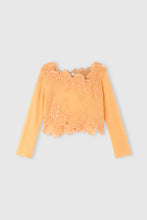 Load image into Gallery viewer, Cashmere Sweater with Hand-Applied Floral Lace