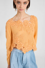 Load image into Gallery viewer, Cashmere Sweater with Hand-Applied Floral Lace