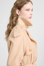 Load image into Gallery viewer, Double-Breasted Trench in Georgette Bonded with Silk Chiffon