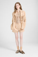 Load image into Gallery viewer, Sahariana in Georgette Bonded with Silk Chiffon with Nappa Tassels