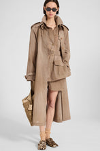 Load image into Gallery viewer, Sahariana in Technical Georgette with Silk Chiffon And Nappa Belt