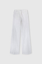 Load image into Gallery viewer, Wide-Leg Trousers in Silk Crepon Chiffon with Polka Dot Print