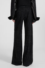 Load image into Gallery viewer, Wide-Leg Trousers in Lace with Hand-Applied Crystals