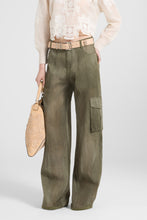 Load image into Gallery viewer, Cargo Trousers in Jeans-Print Marocain