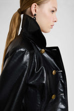 Load image into Gallery viewer, Double-breasted lamb leather jacket