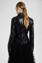 Load image into Gallery viewer, Double-breasted lamb leather jacket