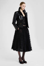 Load image into Gallery viewer, Tulle bustier with lace and astrakhan details