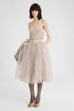 Load image into Gallery viewer, Balloon organza skirt with melange texture and structured waistband