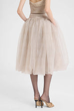 Load image into Gallery viewer, Balloon organza skirt with melange texture and structured waistband
