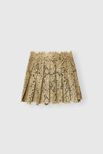 Load image into Gallery viewer, Pleated tulle mini skirt with lamé Rebrodé embroidery