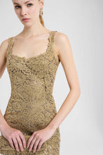 Load image into Gallery viewer, Mermaid gown in tulle with lamé Rebrodé embroidery