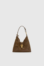 Load image into Gallery viewer, Clio Mini Hobo Bag in Loden Green Vintage Nappa Shearling