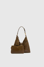Load image into Gallery viewer, Clio Mini Hobo Bag in Loden Green Vintage Nappa Shearling