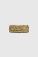 Load image into Gallery viewer, Baguette clutch in couture lamé lace with crystals