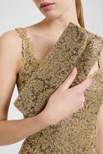 Load image into Gallery viewer, Baguette clutch in couture lamé lace with crystals