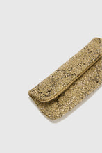 Load image into Gallery viewer, Baguette clutch in couture lamé lace with crystals