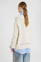 Load image into Gallery viewer, Pure Cashmere Sweater with Handcrafted Couture Embroidery