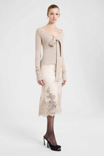 Load image into Gallery viewer, Pure Cashmere Cardigan with Front Bow Detail