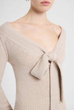 Load image into Gallery viewer, Pure Cashmere Cardigan with Front Bow Detail
