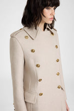 Load image into Gallery viewer, Oversized Double-Breasted Tailored Coat with Heraldic Buttons