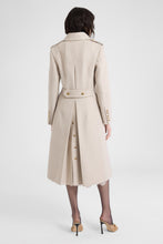 Load image into Gallery viewer, Oversized Double-Breasted Tailored Coat with Heraldic Buttons