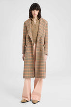 Load image into Gallery viewer, Virgin Wool Double-Breasted Checked Tailored Coat