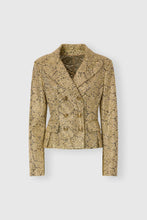Load image into Gallery viewer, Lurex Rebrodé Lace Tailored Jacket with Heraldic Buttons